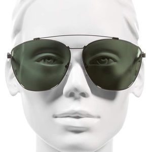 Givenchy 60mm unisex aviator sunglasses with blue lens